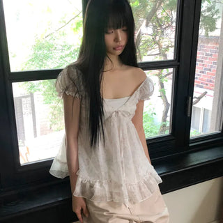 Lanelle Flower Sleeveless Blouse