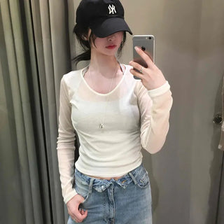Ropi Plain Slim Fit Daily Long Sleeve T-shirt