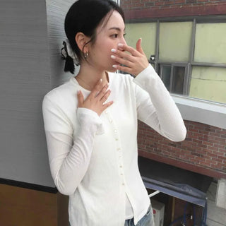 Button-down Slim Fit Long Sleeve Daily Cardigan