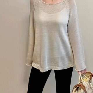 Raglan Loose Fit Roll-up Summer Knit