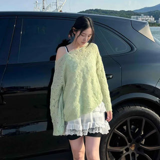Layered Loose Fit Plain Long Sleeve Daily