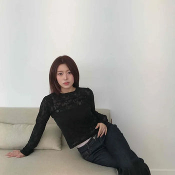 Nouveau Hole See-through Long Sleeve T-shirt