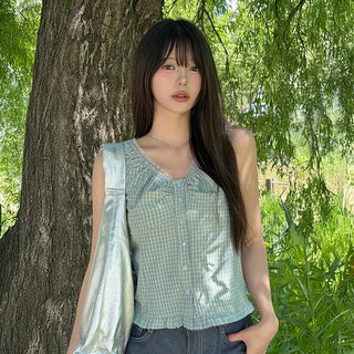 Muti Frill Sleeveless Blouse