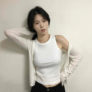 Plain Regular Fit Daily Basic Sleeveless