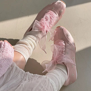 Satin Ribbon Sneakers