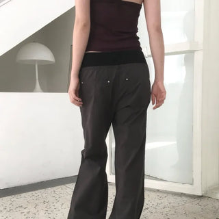 Summer elastic waist pants