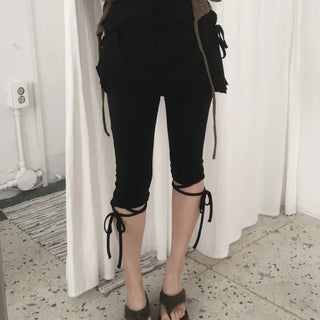 Ribbon Capri Leggings