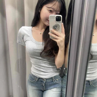 Miv Plain Slim Fit Daily Short Sleeve T-shirt