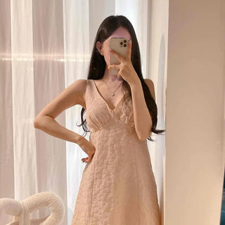 Velika V-Jacquard Mini Dress