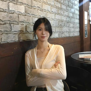 Plain Open Loose Fit Long Sleeve Daily Cardigan