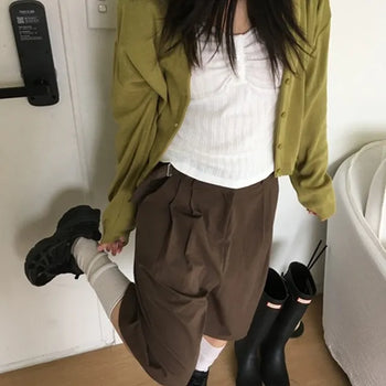 Buckle Bermuda Pants