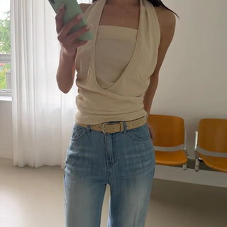 Moa Shirring Halter Top