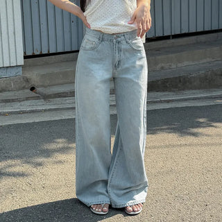 On the Cool Washed Wide Denim Pants