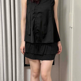 Frill Dot Tiered Daily Mini Skirt
