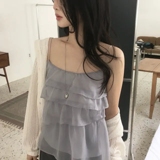 chiffon sleeveless blouse