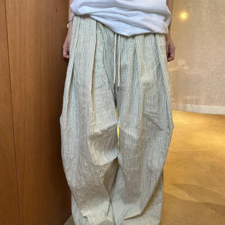 [Unisex] Easy Wide Seersucker Elastic Waist Pants (2 colors)