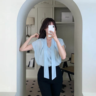 Chiffon Ribbon Blouse