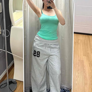 String Numbering Wide Loose Fit Daily Training Bottoms