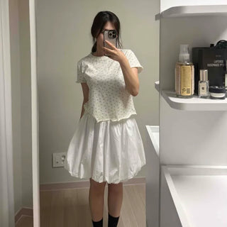 Sailor Shirred Frill Daily Mini Skirt