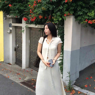 A-line Zipper Daily Romantic Long Skirt