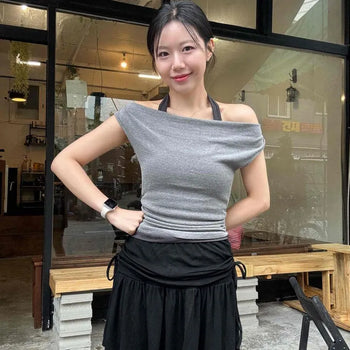 Regular Fit Layered Tiered Flare Daily Midi Skirt