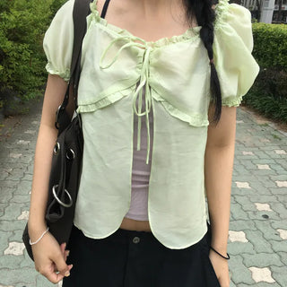 Summer Festival Look) Frill Blouse