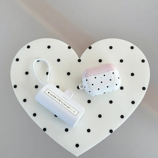 Cream Veil Pod Dot Glossy Hard AirPods Buds Pro 3 Live Case
