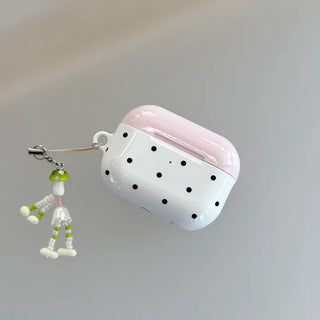 Cream Veil Pod Dot Glossy Hard AirPods Buds Pro 3 Live Case