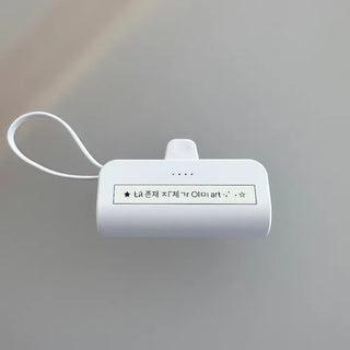 JustMe Docking iPhone Galaxy Power Bank Charger 5000mAh Mini Travel Portable Wireless Charger