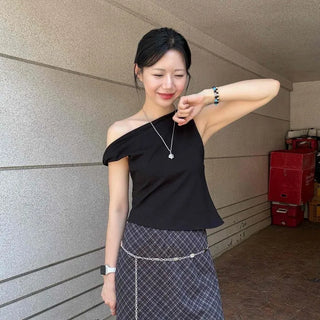 Loose Fit Plain Daily Casual Sleeveless