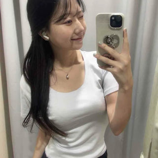 Ropi Plain Slim Fit Daily Short Sleeve T-shirt