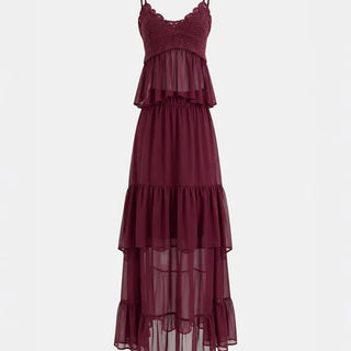 Burgundy Savannah BOHO Lace Two-Piece Set