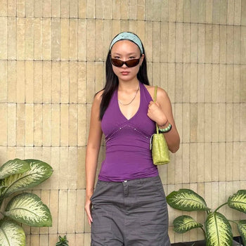 Wide Cargo Pocket Flap Pocket Snap Daily Long Pants