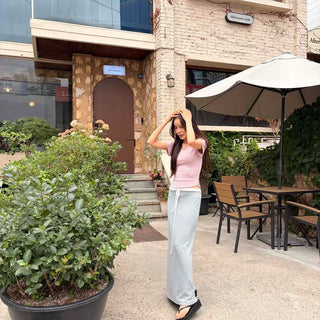 Rebam String Straight H-Line Loose Fit Daily Long Skirt
