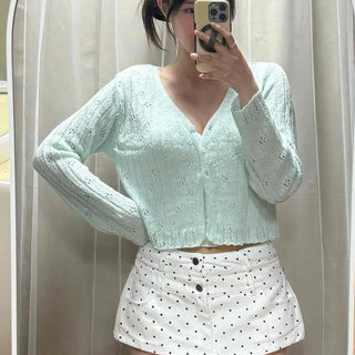 Zipper Button Dot Regular Fit Daily Shorts