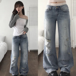 OT Vintage Denim Semi-Wide Long Pants