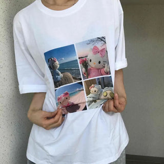 Printed Oversized Loose Fit Daily Short Sleeve T-shirt