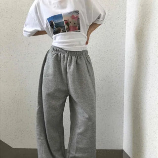 Reuna String Wide Loose Fit Daily Long Pants
