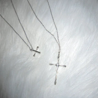 Koiz Silver Cross Necklace
