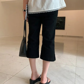 Formal Slit Capri Pants, Slit 3/4 Length, Biker Style, Covers Lower Body , Wedding Guest Look, Date Look, Summer