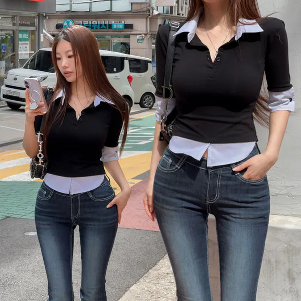 Reinf 3/4 Collar T-shirt [95% Modal]