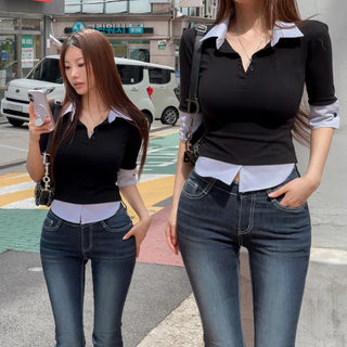 Reinf 3/4 Collar T-shirt [95% Modal]