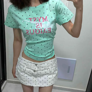 Dot Zipper Daily Shorts