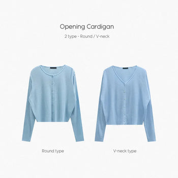 Opening V-neck Cardigan
