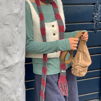 Fondue Layered Boucle Knit Vest