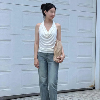 Regular Fit Washed Button Bootcut Daily Long Pants