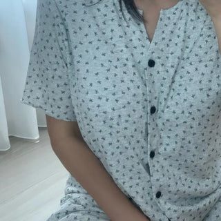 Ribbon Soft Cup Built-in Summer Pajama Set