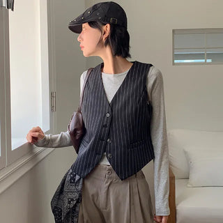 Bahenne layered striped vest