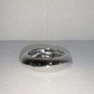 wavy silver bangle
