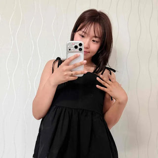 Ribbon Shirred Strap A-Line Sleeveless Blouse